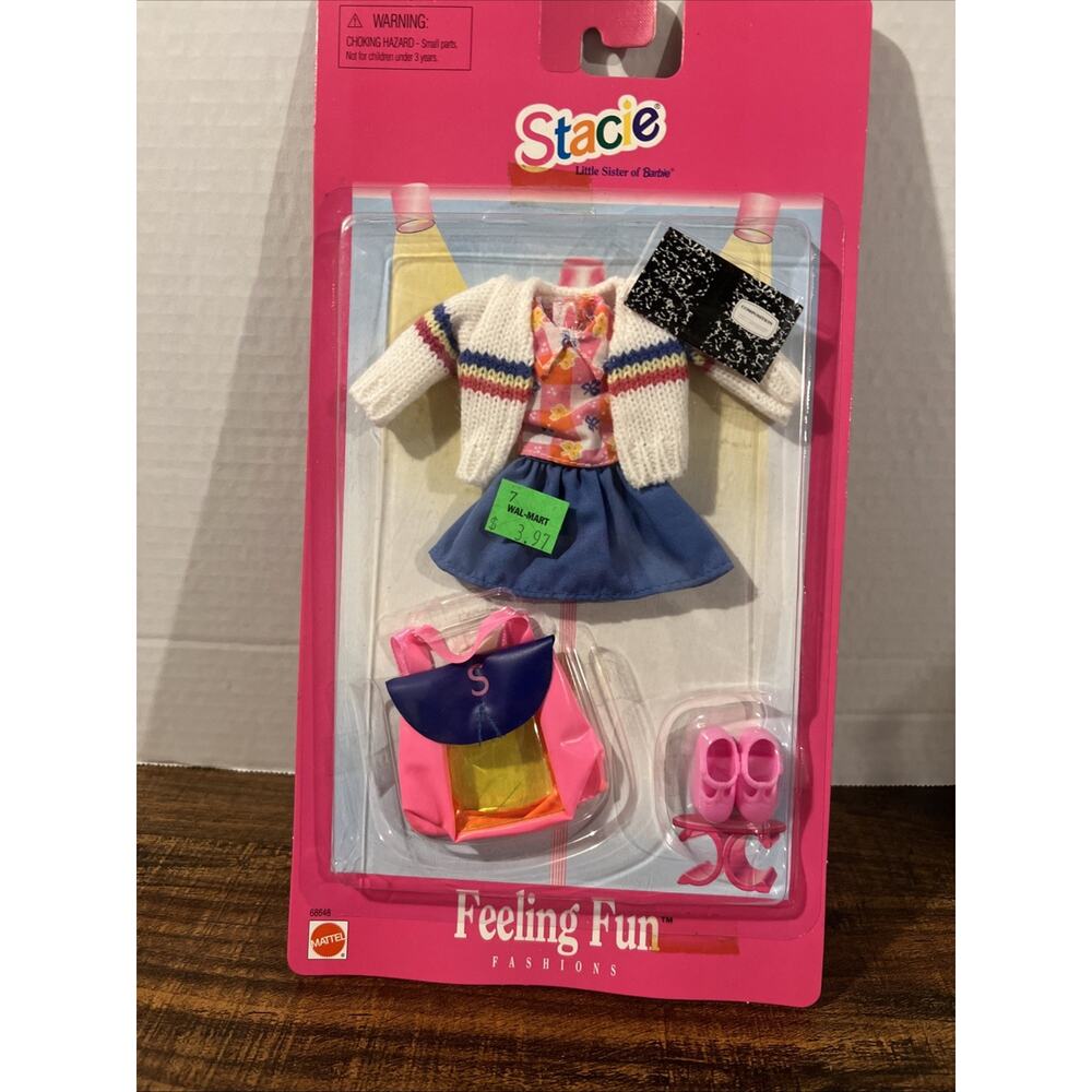 1997 FEELING FUN Fashion for Barbie's Sister STACIE School Outfit 68648 (Z10)